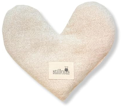 Stillnus First Light Weighted Eye Pillow – Organic Flaxseed & Lavender, Heart Shaped, Relaxation & Feel Better Gift for Women