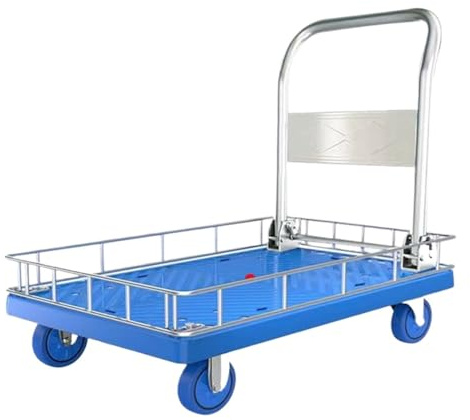 Moving Trolley, Hand Trucks Platform Cart Transport Push Trolley Foldable Handle Easy Storage Sack Trolley