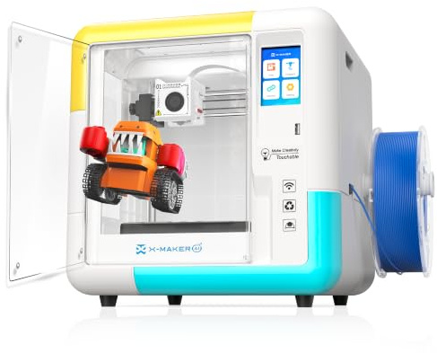 X-Maker Impresora 3D con aplicación de diseño - Totalmente Cerrada, aplicación de diseño de IA, Amplia colección de Plantillas de Juguetes 3D, con más de 15 módulos de diseño 3D