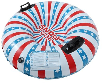 Alipis Luge Gonflable Ronde PVC Épaissi Coussin Glisse Neige Adulte et Garçon Fille Traîneau Extérieur Résistant et Léger pour Jeux Hiver