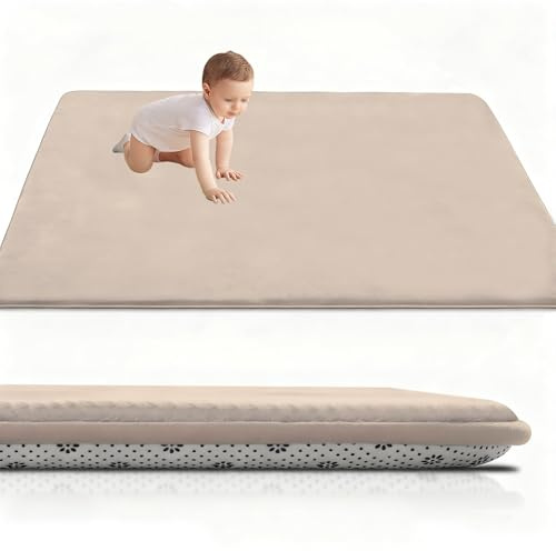 RxueSug Alfombra Bebe Gruesa Antideslizante 150 x 150 cm, Alfombra De Habitacion Bebe Lavable Moderna, Manta Juegos Bebes, Colchoneta Suelo Niños para Habitación Infantil, Alfombra de área 2CM