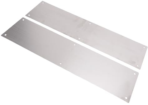 Naroote Paquete de 2 Placas para Puerta, Protector Inferior de Puerta de Acero Inoxidable, Placa Interior Exterior para Protección Decorativa, Ideal para Puertas Interiores y Exteriores