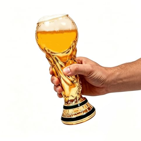 Umllpet Copa de cerveza para partidos de fútbol, copa de cerveza de 480 ml para observación de partidos de fútbol, jarra de vidrio, copa de vino, jarra de cerveza, cócteles, bebidas, fiesta de fútbol