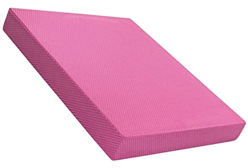 RoaQinFo Balancekissen Gleichgewichtskissen Yogapad Trainingsmatte TPE Schaumstoff Fitnessboard Langlebig für Kinder Erwachsene Senioren Office, S Rosa