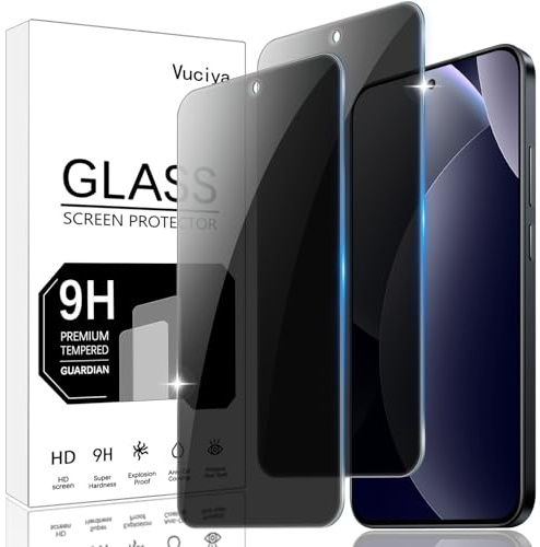 Vuciya 2-pack integritetsskydd, fullt insynsskydd för Xiaomi Redmi Note 15 Pro 5G, skärmskydd, repskyddande, 9H skyddsfolie pansarskydd, anti-spy, skyddat härdat glas för Redmi Note 15 Pro 5G