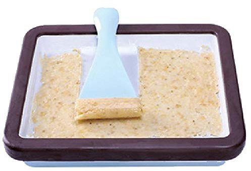 Eisplatte, Rechteckige Eismaschine Mit 2 Spachteln, Teppanyaki Platte Eiscreme Rollen Machine Zum Zubereiten Von Ice Cream Rolls Aus Speiseeis