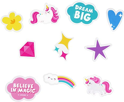 Legami - Set di 30 decorazioni per i raggi della bicicletta, Facili da agganciare e da rimuovere, per Bambina, Tema Unicorn