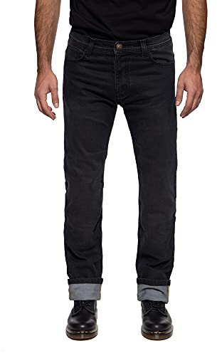 King Kerosin Kustombuilt Black Motorrad Textilhose, schwarz, 36