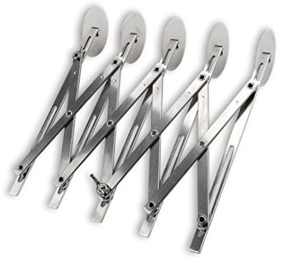 Marcel Paa - Ruck-Zuck Teigschneider, Kuchenteiler aus Edelstahl, verstellbarer Pizzaschneider