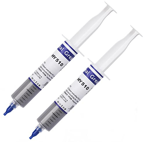 HY510-50Gramm(2*25g)>1.9 W/m-K, Waermeleitpaste/Wärmeleitpaste für alle Kühler - Hohe Wärmeleitfähigkeit mit Niedriger thermischer Widerstand - Grau Kühlkörper Thermal Greas Wärmeleitfähig Thermopaste