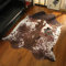 B BENRON Tappeto western in pelle bovina sintetica, per soggiorno, camera da letto, decorazione per la casa, antiscivolo, con pelli irregolari di animali e pelli, marrone caffè, 1,9 x 2,1 m