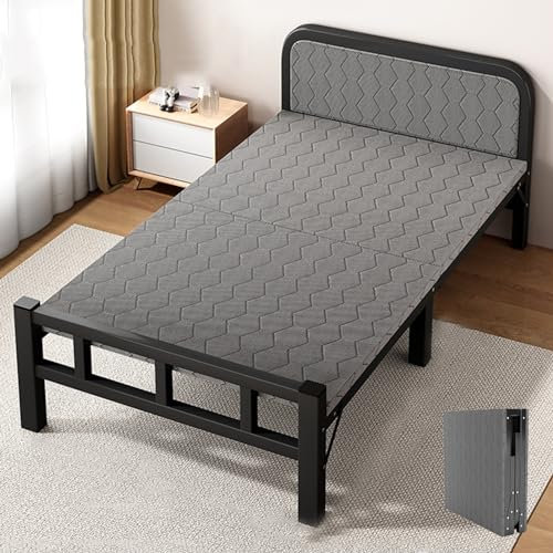 YVYKFZD Feldbett Klappbar für Erwachsene, Campingbett Feldbett für 2 Personen, tragbare Campingliege, für Zeltbüro-Reisen im Freien, unterstützt 330 Pfund (Color : Black B, Size : 190x120x41cm)