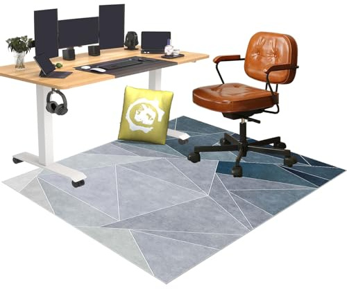 140 x 160 cm Tappetino Protettivo per Pavimenti Duri, Tappeto Gaming Pavimento, Tappeto per Sedia con Ruote, Tappeto Sedia Ufficio, Tappeto Salvapavimento Antiscivolo per Parquet e Pavimenti Duri