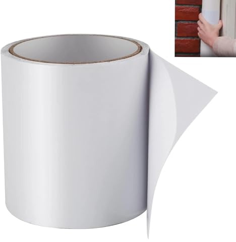 FaJoek Cinta Subacuática, Reparación de Fugas de PVC 10cm*1.5m, Cinta Impermeable Autoadhesiva, Cinta Adhesiva Resistente al Agua, Cinta Aislante, Cinta de Sellado, para Reparación (Blanco)