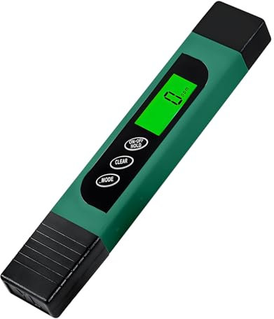QNCIGER Water Quality Tester, 3 in 1 Digital Water TDS Meter, EC Meter & Temperature Meter with 0-9990 PPM, Ideal Water Test Meter for Aquariums, Pools, Drinking Water and Hydroponics (Green)
