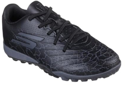 Skechers Barn SKX 01 Junior Astro Turf fotbollsskor, Svart, 13.5 UK Child