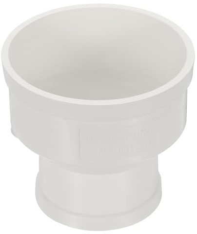PATIKIL 110mm to 75mm Duct Reducer PVC Pipe Increaser Adapter Airflow Tube | Pipe Fitting for DWV (Drain, Waste and Vent) Ventilation Ducting, White