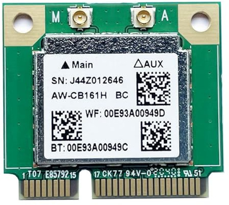 Lafeier Realtek RTL8821 AW-CB161H - Tarjeta WiFi WLAN Bluetooth 4.0 Combo inalámbrico Half Mini PCI-E adaptador 433Mbps 802.11Ac