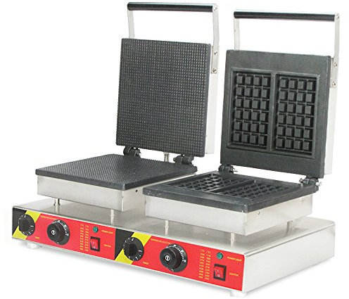 CGOLDENWALL NP-576 2 in 1 Grid Waffle Maker Machine Belgian Waffle Maker Waffle Baker Ice Cream Cone Machine Commercial Waffle Toaster (220V)