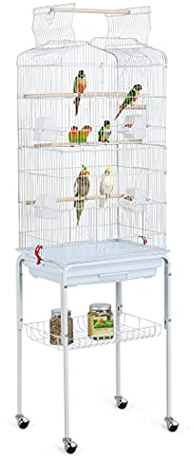 Yaheetech Vogelheim für Kanarienvögel Vogelhaus Vogelkäfig Vogelbauer 92 cm hoch