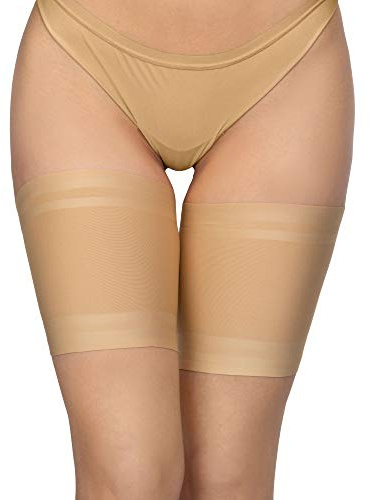Annes styling Fasce elastiche anti-sfregamento per cosce, da donna, in silicone antiscivolo, rivestite in raso e pizzo Visone Taglia 2XL