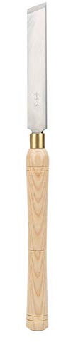 fasient1 HSS Skew Chisel, 25mm Plain, HSS Blade, Wood Handle, Holzdrehmaschinen Meißel, für Holzbearbeitung