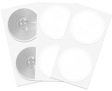 SANPOPO 100pcs NFC Tags NTAG215 NFC Stickers,White Programmable NFC tag Rewritable NFC （25mm）, 504 Bytes Memory for Android iPhone and All NFC Enabled Device
