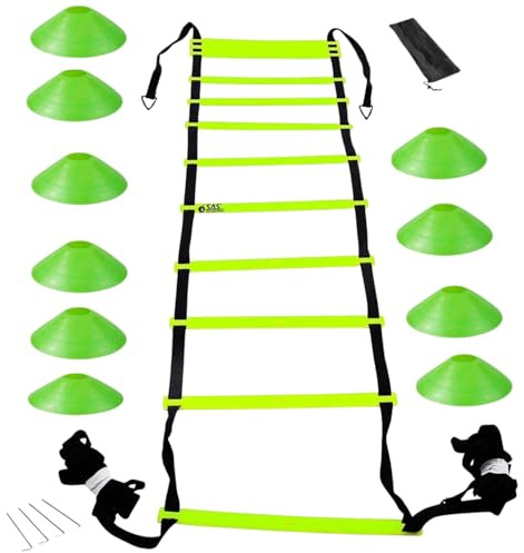 Maxx 6M Speed Agility Training Ladder Fitness Training Sports Equipment Cones (Agility Ladder)
