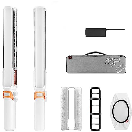 ZHIYUN FIVERAY V60 Combo [Official] Videoleuchte 60W LED, Tragbar Videolicht Stick mit 2470 Lux/ 2700-6500K/ CRI≥96/ TLCI≥98, Video/Foto/Kamera/Streaming Licht für YouTube TikTok (Weiß)