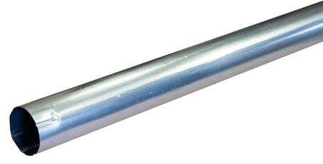 Fallrohr Stahl verzinkt – Durchmesser 100 mm Länge 2 Meter – Grau – LPP
