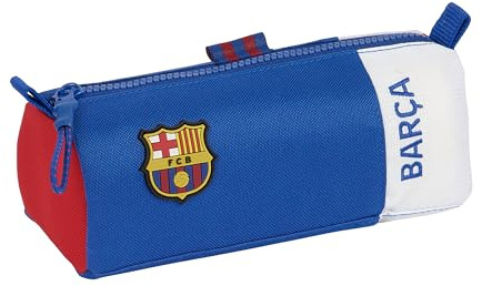 Safta F.C. Barcellona 2ª attrezzatura - Astuccio con cerniera e scomparto, astuccio per bambini, ideale per bambini in età scolastica, comodo e versatile, 21 x 7 x 8 cm, colore blu e bordeaux