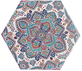 Posavasos Drink Coasters Geometría Cerámica Diatomácea con Base de Corcho Absorbente Bebas Copas Cazas de Mesa Bohemia Decoración del hogar Portavasos (Color : B)