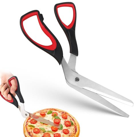 TNOMSNO Pizzaschere - Multifunktionale Küchenschere, Einfach zu Verwendende und zu Reinigende, 27 cm für Crepes, Torten und Pizzen