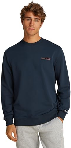 Tommy Jeans Homme TJM Reg Entry Graphic Crew Ext Dm0dm20849 Sweat-Shirt À Enfiler, Blue (Dark Night Navy), S EU