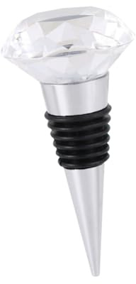 CIYODO Crystal Wine Stopper Bottle Sealer Metal and Silicone Design, Gemstone Style, Keeps Wine Fresh for Banquet or Birthday