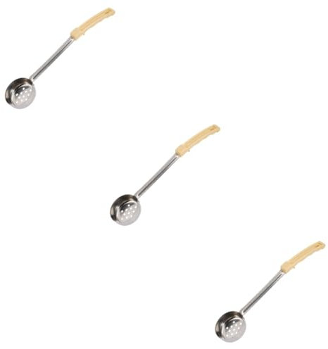 Hoement 3pcs Serving Spoon Pizza Sauce Ladle Stainless Steel Food Portion Control Scoop for Kitchen