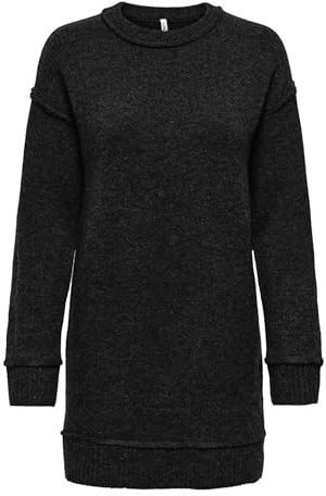 ONLY Onlhazel LS O-Neck Dress BF Knt, Negro, XL Mujeres