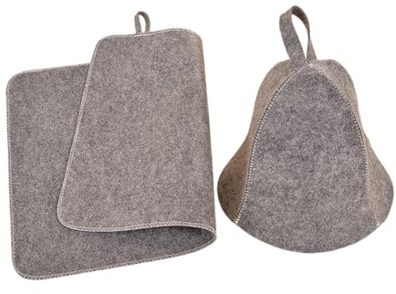 COPLKY Wool Felt Sauna Set Hat Russian Pad Breathable Bath Shower Men Women Protective Hair Bathroom Accessories