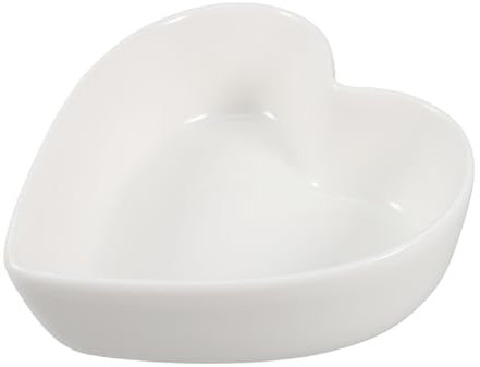 Alipis Piatto Per Salsa in Ceramica A Forma Di Cuore Mini Piatto Per Condimenti Laterali Per Condimenti Sushi Ciotola Per Immersione Di Soia Da Portata Per Snack Piattino