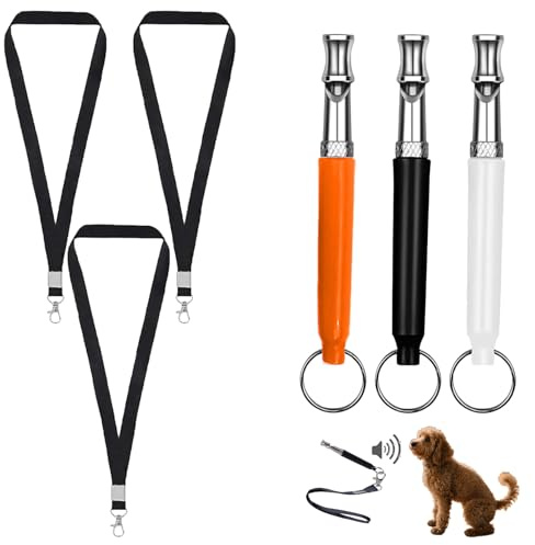 HJDJBD 3 Stück Hundepfeife,Hundepfeife Rückruf Hochfrequenz Lautlos,Erziehungshilfen für Hunde Pfeifen,Ultraschall Hundetraining Hundepfeifen Rückruf,Hilfsmittel Pfeife Hund,Adjustable Bellen