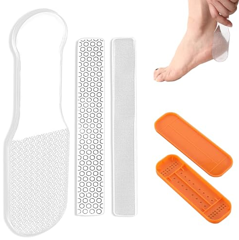 Nano Glas Hornhautentferner, 3-teiliges Set Hornhautentferner Hochwirksame Fussraspel, Hornhaut Entfernen Fuß mit Aufbewahrungsbox von Harter Haut und Hornhaut
