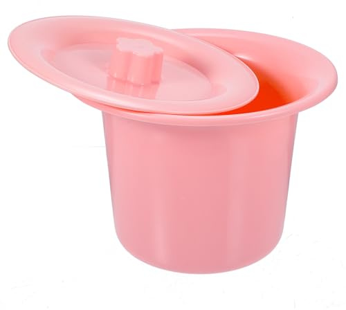 FIXOSHEE Thickened Plastic Urinal Pot with Lid for Adults Non-Slip Base Portable Chamber Pot for Home Use Sealed Night Urinal for Disabled and Toileting Needs