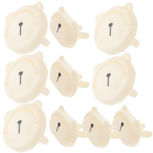 DOITOOL Copriprese di Sicurezza per Prese Elettriche a di, Set da 10 Pezzi in Plastica Robusta, Protezione per Prese a Muro, Facile Installazione per Casa e Ufficio