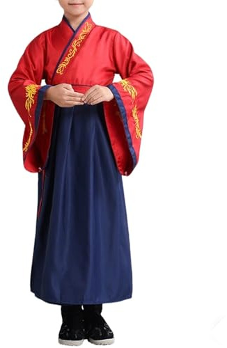 Générique Deguisement Chinoise Fille Garçon Chine Enfants National Style Chinois Scène Théâtre Jouer à L'opéra Cosplay Spectacle Traditionnel Folle Robe Filles Manches Longues Hanfu