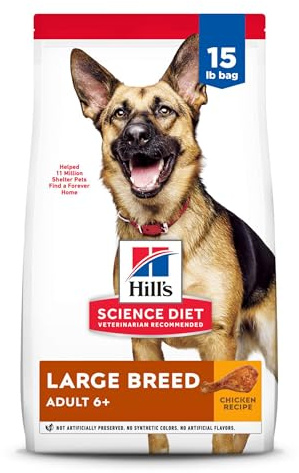 Hill's Science Diet Adult 6+ Large Breed Dry Dog Food, Chicken, 15 lb. Bag