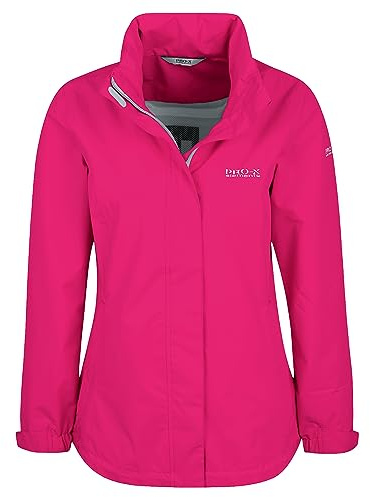 PRO-X elements Damenjacke ELIZA I Damen Regenjacke mit verschweißten Nähten, Schirmkapuze & Smartphone-Tasche I Atmungsaktiv I Wasser- & winddicht