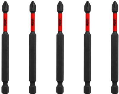 5X Saxton PH2 89mm Long Magnetic Impact Duty Phillips Screwdriver Drill Driver Bits for Dewalt Milwaukee Bosch Makita etc