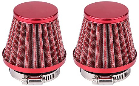 ETOPARS 2 X Rojo Filtro de Aire de la Motocicleta Universal Filtro de Aire de Aspiración 42mm 43mm 44mm Kit de Filtro Admisión Aire Frío Inducción Scooter