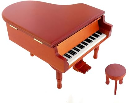 Lutèce Créations Spieluhr/Spieldose/Musikbox aus Holz in Form eines Miniaturflügels mit Aufbewahrung und 18-Ton-Federspielwerk - Laras Lied - Doktor Schiwago (Maurice Jarre).