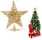 Stern Christbaumspitze, Baumspitze Weihnachten, Metall Design Glitzer Christbaumspitze Stern, Stern-Spitze für Weihnachtsbaum, für Festliche Weihnachten zu Hause Weihnachtsbaum Deko